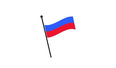 Flag of Russia icon,Russian flag waving icon illustration