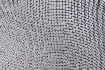 Fine metal mesh lattice texture curved sieve macro