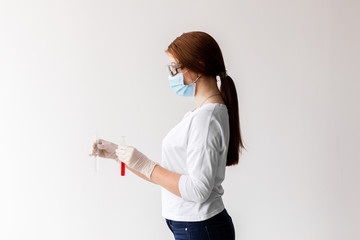 scientist in the concept. epidemic virus epidemic