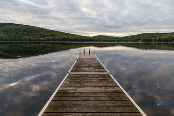 Dock on Lake, Maine