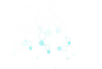 Light Multicolor vector layout with circles, lines, rectangles.