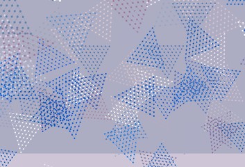 Light Blue, Yellow vector template with crystals, circles.