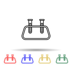 Test tube multi color icon. Simple thin line, outline vector of blood donation icons for ui and ux, website or mobile application
