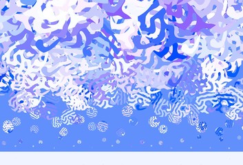 Fototapeta premium Light BLUE vector template with chaotic shapes.