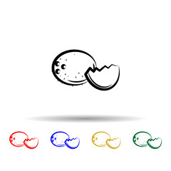 Fototapeta premium Crustaceans, fruit, coconut multi color icon. Simple thin line, outline vector of crustaceans icons for ui and ux, website or mobile application