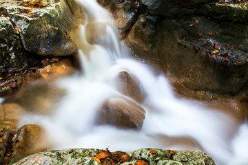 Fototapeta na wymiar Long exposure photo of a stream