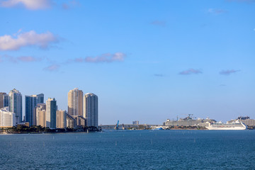 BRICKELL skyline, Port of Miami