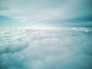 Picture of plane in the blue sky panorama. Abstract background with copy space. image for desktop, background, wallpaper