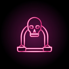 Altar neon icon. Simple thin line, outline vector of dia de muertos icons for ui and ux, website or mobile application