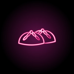 Bread of the dead neon icon. Simple thin line, outline vector of dia de muertos icons for ui and ux, website or mobile application