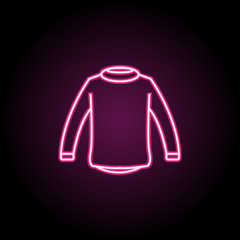 Sweater clothes man neon icon. Simple thin line, outline vector of clothes icons for ui and ux, website or mobile application