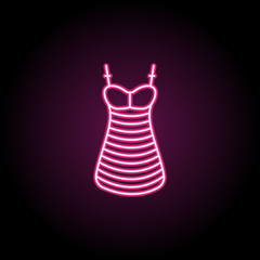 Nightdress clothes dress neon icon. Simple thin line, outline vector of clothes icons for ui and ux, website or mobile application