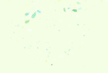 Light Blue, Green vector natural artwork with leaves.