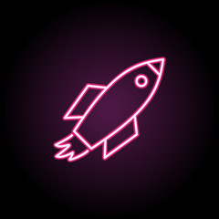 startup launch line icon on white background