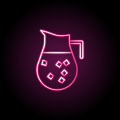 Cold tea lemon neon icon. Simple thin line, outline vector of tea icons for ui and ux, website or mobile application
