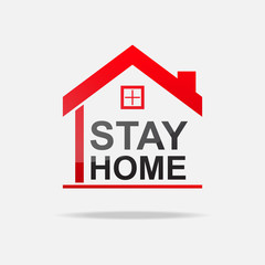 Stay home icon,social media campaign coronavirus prevention,vector illustration.