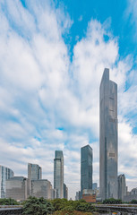 Fototapeta na wymiar Guangzhou CBD urban skyline