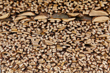 Firewood background. Old wooden texture.