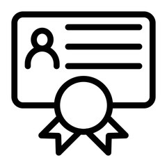 Certificate icon. University graduation diploma sign. Award, achievement paper symbol.