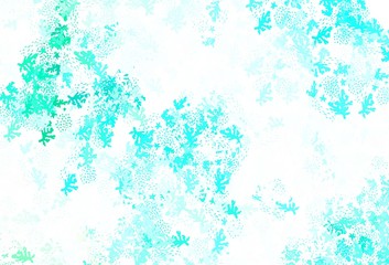 Light Green vector template with chaotic shapes.