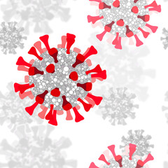 Coronavirus disease outbreak seamless vector pattern