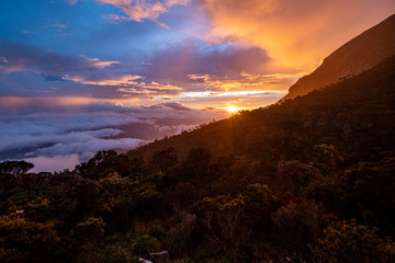 Sunset mount Kinabalu