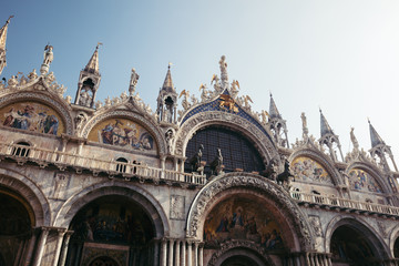 Fototapeta na wymiar Saint Mark's Square and Basilica, Venice, Italy