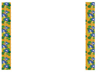 Obraz premium 朝顔のラインレトロ