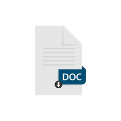 DOC document download pdf file vector