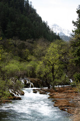 Fototapeta na wymiar waterfalls in jiuzhaigou valley national park sichuan province china