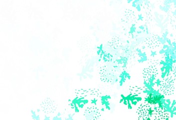 Light Green vector pattern with random forms.