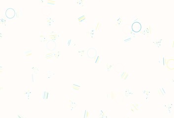 Light Blue, Yellow vector pattern with polygonal style with circles.