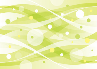 曲線　円　抽象　黄緑