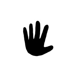 Fototapeta na wymiar palm of hand illustration symbol for stop sign doodle