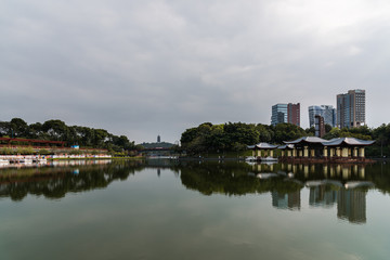Fototapeta na wymiar panoramic view of Guangdong Financial High-tech Zone