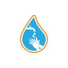 Hand wash logo template