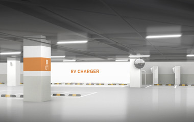 parking lot 3d background. car park render graphic background.