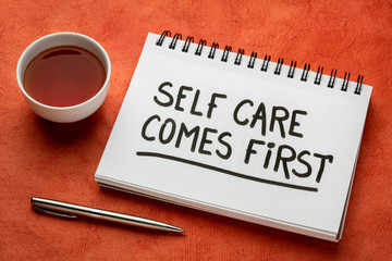 self care comes first inspirational reminder