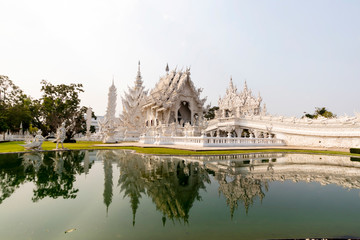 Beautiful White church of Wat Rong Khun in Thailand