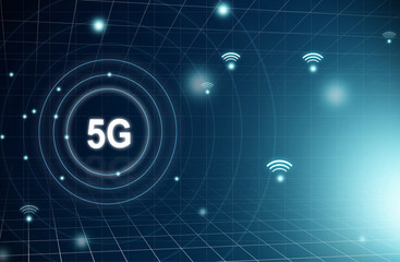 5g network and internet system background. Digital wireless connection system. 