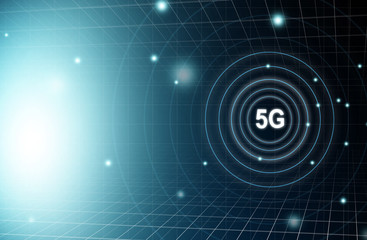 5g network and internet system background. Digital wireless connection system. 