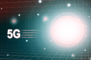 5g network and internet system background. Digital wireless connection system. 