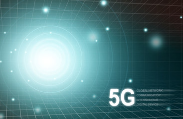 5g network and internet system background. Digital wireless connection system. 