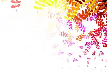 Light Multicolor vector elegant wallpaper with leaves.