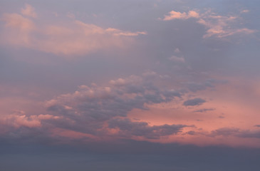 Naklejka na ściany i meble Oklahoma sunset in blue and pink