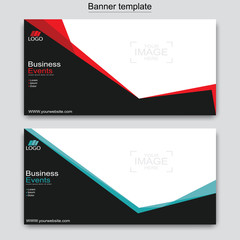 Abstract business banner template design.