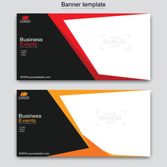 Abstract business banner template design.