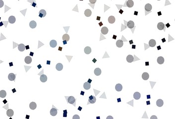 Light Blue, Yellow vector pattern with polygonal style with circles.