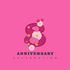 anniversary celebration number design template
