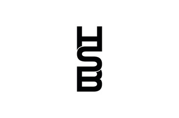 hsb letter original monogram logo design